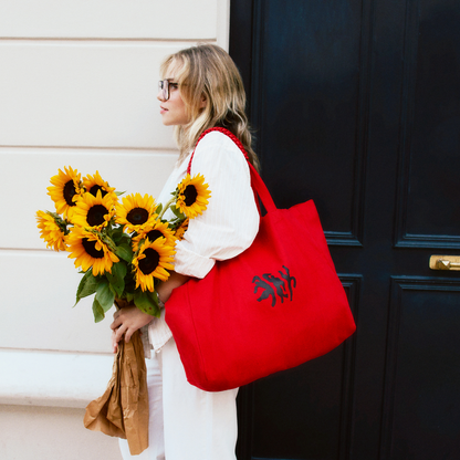 LIPSTICK RED - MAXI TOTE