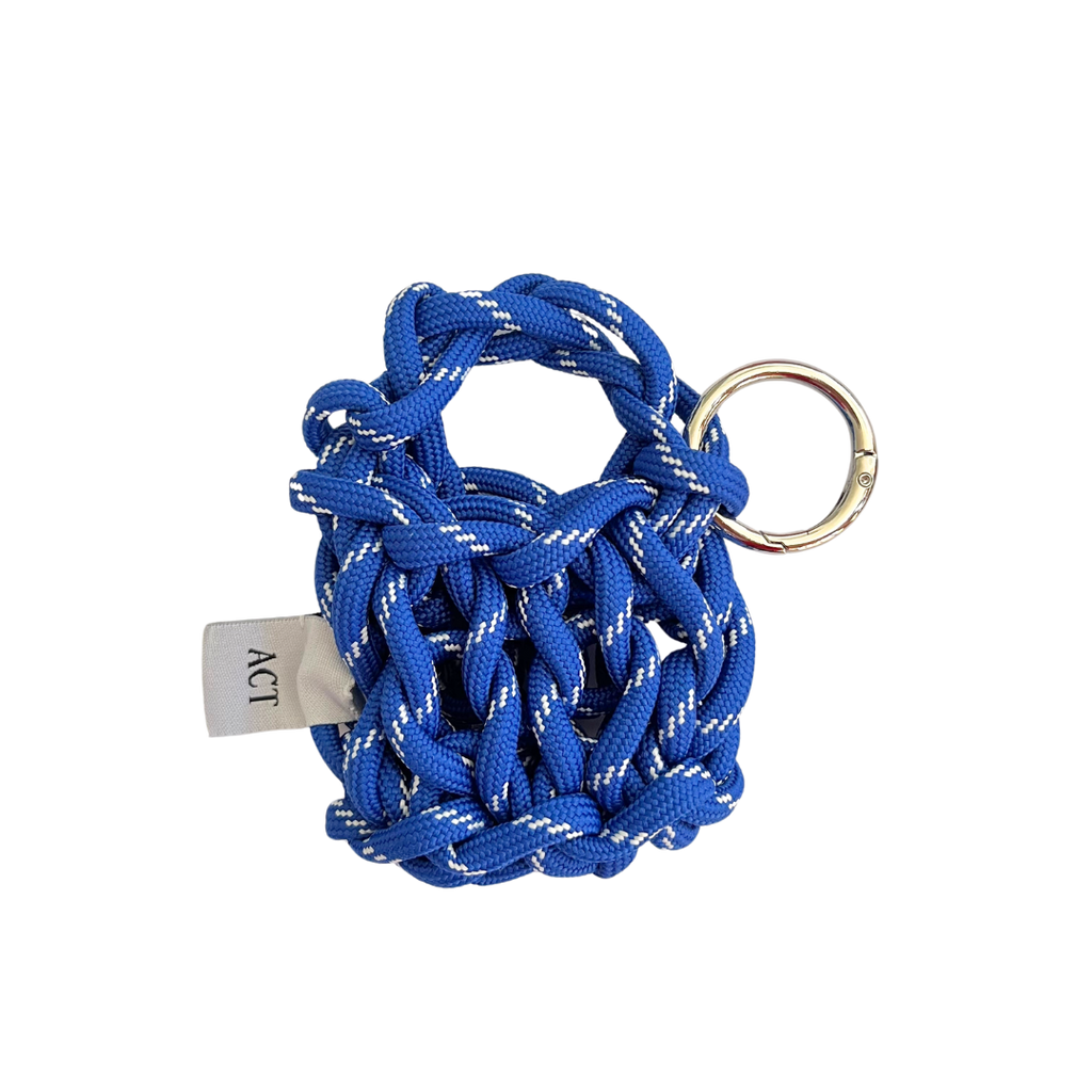 STRIPED BLUE - MICRO BAG CHARM